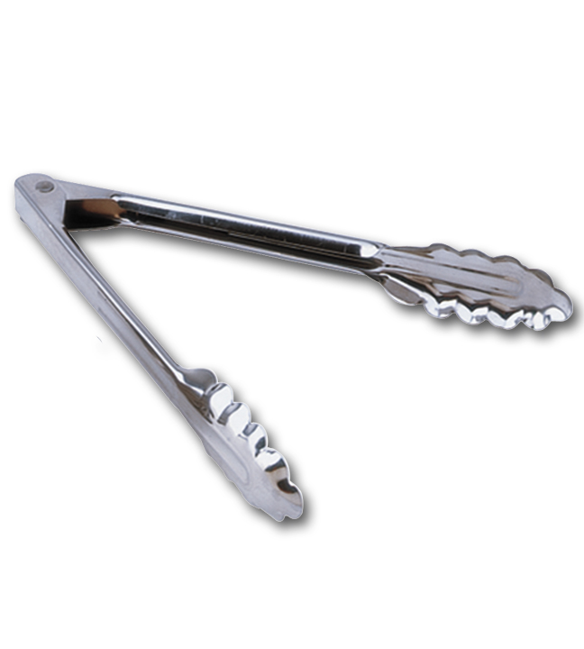 Stainless Steel 1 mm Utility Tongs 10"